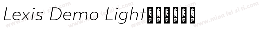 Lexis Demo Light字体转换